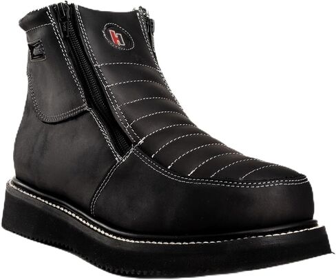 حذاء عمل للرجال من Hammer Force 330 بسحاب مزدوج - جلد طبيعي، نعل خارجي مخطط غير قابل للانزلاق، راحة يومية متينة in Kuwait