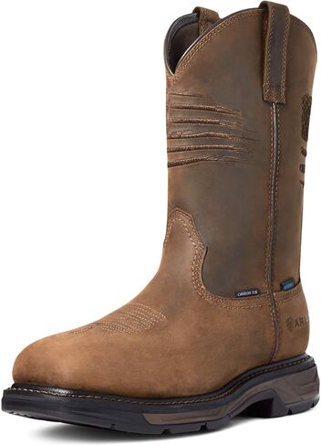 حذاء ARIAT الرجالي Workhog Xt Patriot المقاوم للماء، حذاء عمل غربي in Saudi Arabia