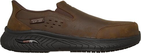 Skechers Men's Arch Fit Crosser Double-Gore Hands Free Slip in Construction Shoe in Kuwait