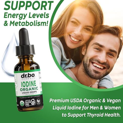قطرات اليود السائلة يوديد البوتاسيوم - إمداد لمدة عام واحد، مكملات قطرات اليود العضوية النقية والشفافة بالإضافة إلى دعم الغدة الدرقية - مكمل سائل يوديد البوتاسيوم العضوي، صبغة مكملات الغدة الدرقية، 1 أونصة سائلة in Kuwait