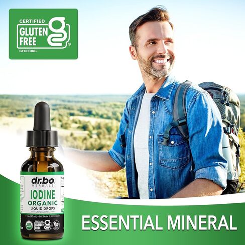 قطرات اليود السائلة يوديد البوتاسيوم - إمداد لمدة عام واحد، مكملات قطرات اليود العضوية النقية والشفافة بالإضافة إلى دعم الغدة الدرقية - مكمل سائل يوديد البوتاسيوم العضوي، صبغة مكملات الغدة الدرقية، 1 أونصة سائلة in Kuwait