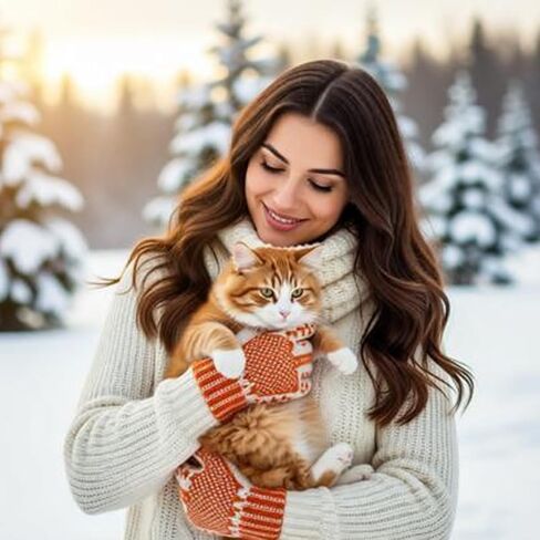 قفازات The Naughty List، قفازات الأصابع الوسطى المضحكة، إصبع متوسط ​​مخفي محبوك يدويًا، نسيج مريح مع موقف مخفي، هدية عيد الميلاد للبالغين in Kuwait