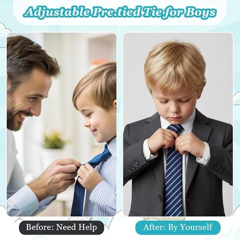 Navy Blue Stripe Zipper School Ties, Formal School Ties for Schools Uniforms, Graduation, Cosplay, Casual in Saudi Arabia