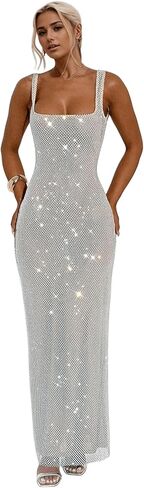 Glitter Mesh Bodycon Dress for Women 2025 Birthday,Bachelorette Party in Saudi Arabia