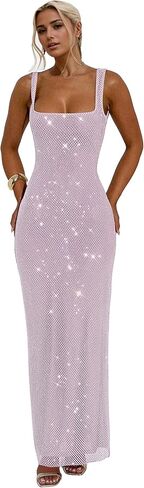 Glitter Mesh Bodycon Dress for Women 2025 Birthday,Bachelorette Party in Saudi Arabia