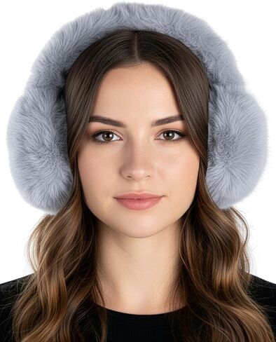 Funky Junque Women’s Winter Earmuffs - Faux Mink & Long Fur in Saudi Arabia