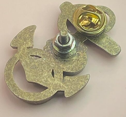 US Coast Guard Anchor Cap Hat Badge Screw Back USCG CUSTOM MADE Pin Naval Insignia ANTIQUE Finish in Saudi Arabia