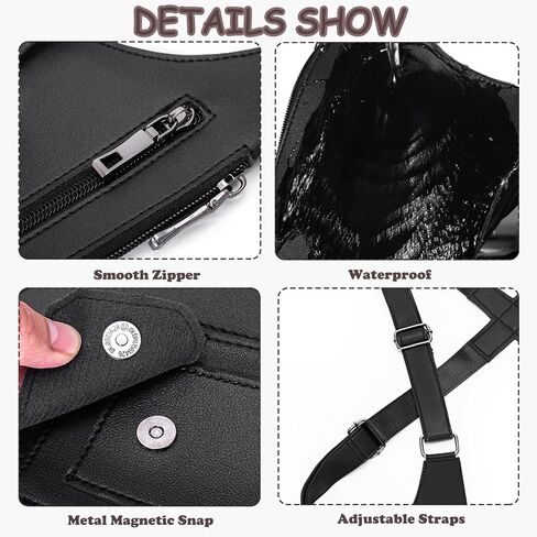 Men's Double Shoulder Armpit Bag, Premium Leather Underarm Anti-Theft Hidden Wallet Pocket, Adjustable & Vintage for Hiking in Saudi Arabia