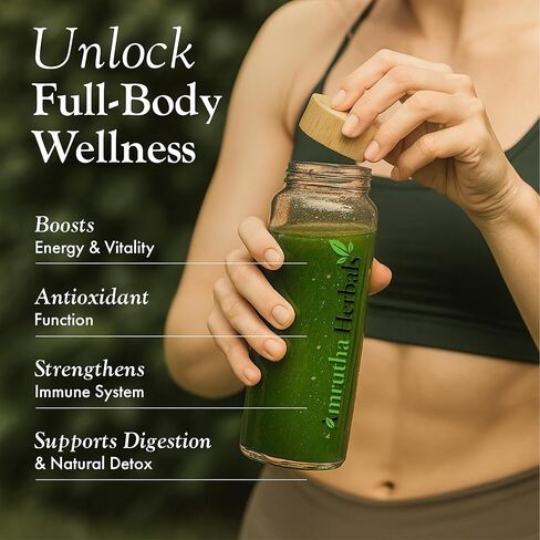 سبيرولينا عضوية + مسحوق المورينغا الأخضر العضوي، خالي من الغلوتين، صديق للنباتيين، التخلص من السموم والهضم، أطعمة فائقة الجودة 30 حصة مصنوعة في الولايات المتحدة الأمريكية in Kuwait