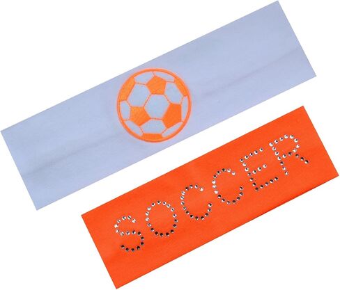 Neon Soccer Ball Patch Cotton Stretch Headband Set in Saudi Arabia