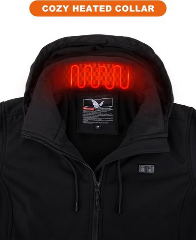 Heated Jacket for Women with Βαtterγ Pack, Winter Outdoor Soft Shell Windproof Women's Heated Jacket Coat Slim Fit in Saudi Arabia