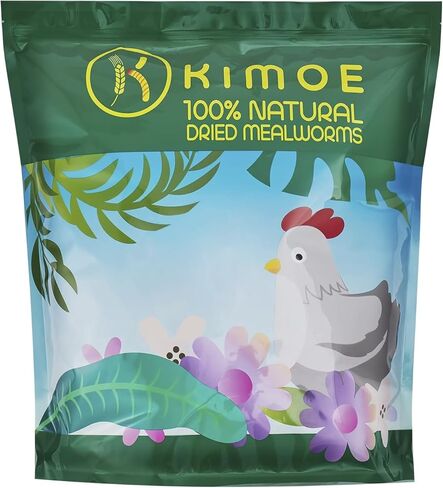 Kimoe 9.10LB 100% ديدان الوجبة المجففة الطبيعية غير المعدلة وراثيًا - نسبة عالية من البروتين للطيور والدجاج والبط in Kuwait