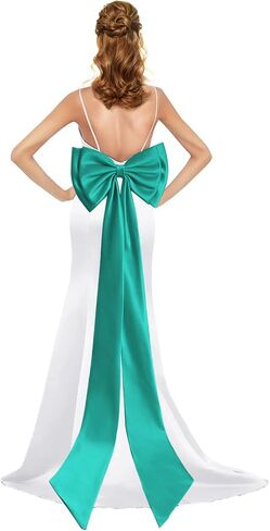 Satin Big Bows for Women Detachable Bow Belt Removable Large Bow Train for Wedding Dress Bridal Accessories in Saudi Arabia