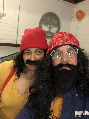 Halloween Fake Beard, Men Costume Party Funny Costume Beard, Black Chong Beard Mustache Halloween Wig in Saudi Arabia