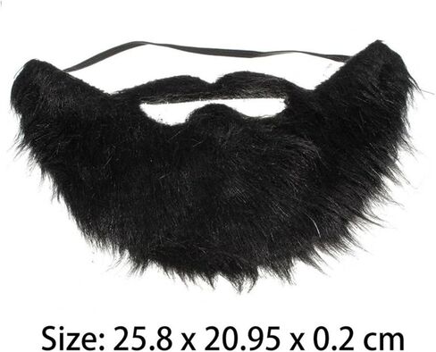 Halloween Fake Beard, Men Costume Party Funny Costume Beard, Black Chong Beard Mustache Halloween Wig in Saudi Arabia