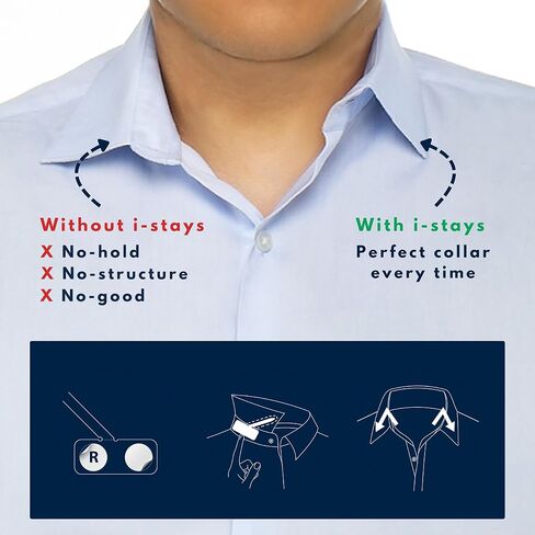 ثبات الياقات للقمصان الرجالية (3 أزواج) - حشوات ياقة القميص ومقويات الياقات. مستلزمات تخزين مثالية للرجال، هدايا عيد الميلاد للأب أو الصديق 2025، هدية للرجال أقل من 10 دولارات. in Kuwait