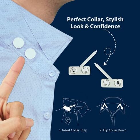 ثبات الياقات للقمصان الرجالية (3 أزواج) - حشوات ياقة القميص ومقويات الياقات. مستلزمات تخزين مثالية للرجال، هدايا عيد الميلاد للأب أو الصديق 2025، هدية للرجال أقل من 10 دولارات. in Kuwait
