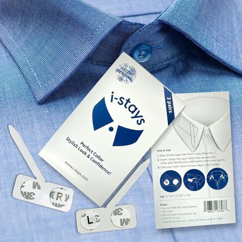 ثبات الياقات للقمصان الرجالية (3 أزواج) - حشوات ياقة القميص ومقويات الياقات. مستلزمات تخزين مثالية للرجال، هدايا عيد الميلاد للأب أو الصديق 2025، هدية للرجال أقل من 10 دولارات. in Kuwait