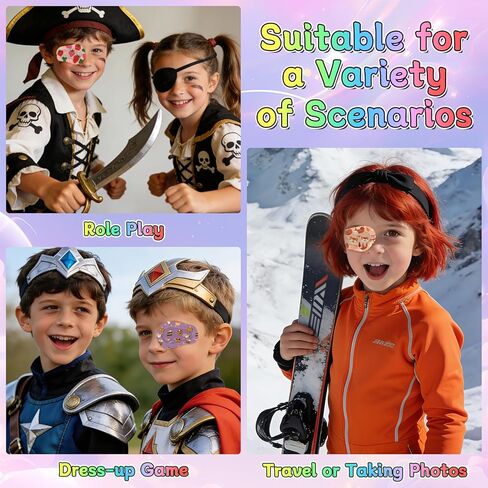 120 قطعة من رقعات العين اللاصقة للأطفال والبنات، مصنوعة من القطن الناعم المسامي، مع تصميمات نمطية لطيفة، 15 تصميمًا لكل منها 8 قطع in Kuwait