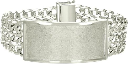 JewelryWeb 925 Sterling Silver Mens Comfort Curb Link ID Bracelet 8 Inch 24.5mm Long Identification-Bracelet for Men in Saudi Arabia