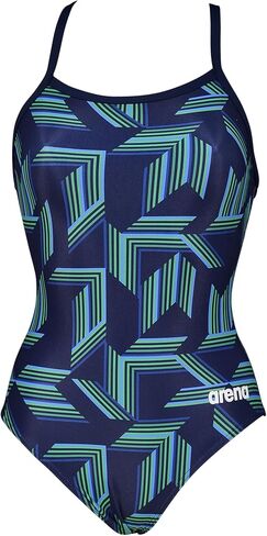 ARENA Performance Girls' Puzzled Team Print Light Drop Back Youth Bathing Swimsuit in Saudi Arabia