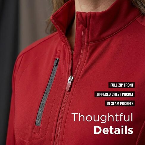 Antigua Women’s Generation Full Zip Jacket - Lightweight Stretch Interlock, Contoured Fit, Zippered Chest Pocket, Layering in Saudi Arabia