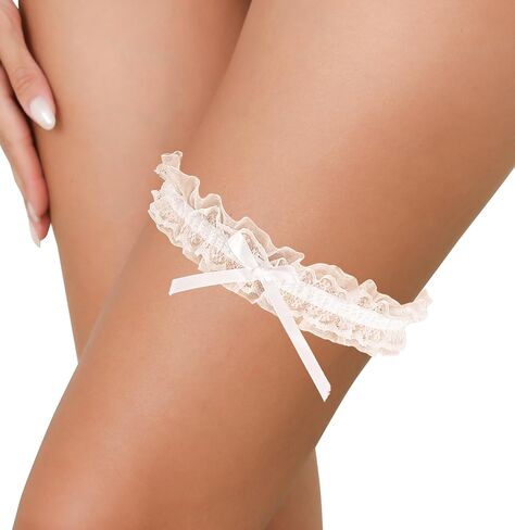Garters for Bride Lace Floral Belt Bowknot Women Wedding Stretch Leg Ring in Saudi Arabia