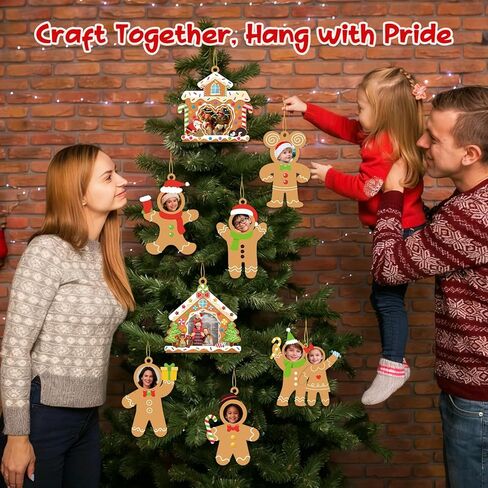 28 حزمة عيد الميلاد إطار الصورة الحرفية عدة للأطفال، عيد الميلاد DIY الزنجبيل رجل منزل إطارات الصور ورقة الحرف عيد الميلاد شنقا الحلي لشجرة عيد الميلاد عطلة الشتاء ديكور فئة الفن لعبة الأنشطة in Saudi Arabia