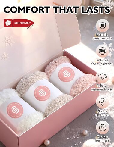 CLOSEMATE Warm & Cozy Fuzzy Socks Gifts for Women Soft Coral Fluffy Sleeping Slipper Socks in Saudi Arabia