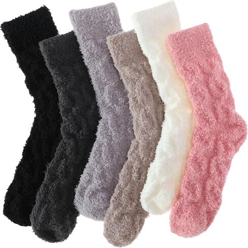 Fluffy Fuzzy Socks Gifts for Women,Winter Cozy Soft Warm Plush Socks Gifts for girlfriend. in Saudi Arabia