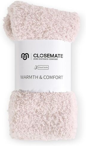 CLOSEMATE Warm & Cozy Fuzzy Socks Gifts for Women Soft Coral Fluffy Sleeping Slipper Socks in Saudi Arabia