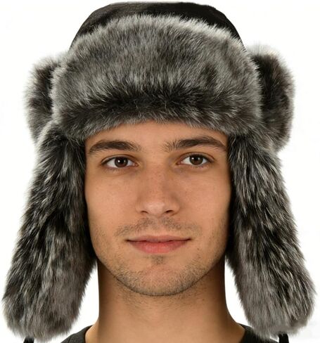 الشتاء جندي الصياد قبعة فو الفراء الروسية القوزاق Ushanka قبعة مع سماعات الأذن غامض الصيد تزلج الثلوج قبعة للجنسين in Kuwait