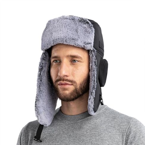 إمرأة رجل الإسكيمو يندبروف الشتاء الصياد جندي القبعات Ushanka الروسية الطيار قبعة دافئة الأذن اللوحات in Kuwait