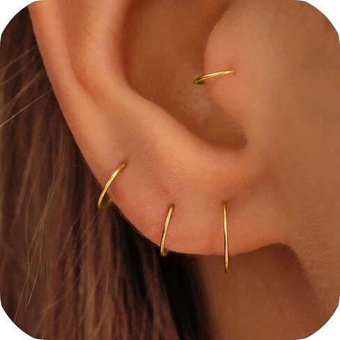 S925 Sterling Silver Gold Dangle Huggie Earrings for Women, 18k Gold Plated Lightweight Dangle Hoop Earrings, Dangling Hinged Small Hoop Earrings with Shine Rhombus Charm in Saudi Arabia