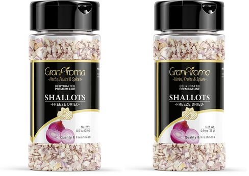 GranAroma Freeze Dried Shallots, 0.9 oz, Savory Flavor, Sauces & Soups, Versatile Ingredient in Kuwait