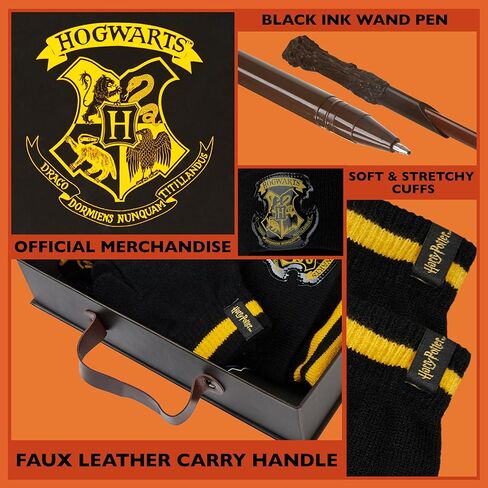Harry Potter Gifts Winter Set 4 pc, Scarf, Beanie Hat, Gloves, Wand Pen for Girls Boys, Hogwarts Christmas Secret Santa Gifts in Saudi Arabia