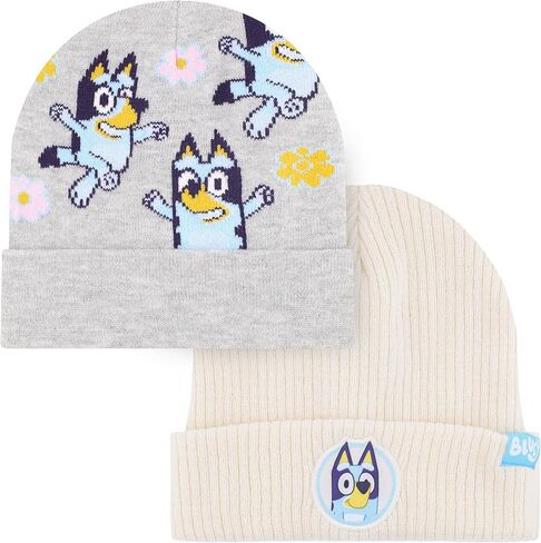 Bluey Toddler Winter Hat 2-Pack – Soft Knit Beanies with Warm Cuffed Design – Cozy Hats for Boys & Girls Ages 2–5 in Saudi Arabia