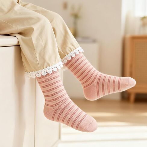 Kids Winter Hat Gloves Scarf Socks Set 4Pcs, Toddler Pom Beanie Warm Knit Scarf Fleece Mittens Socks for Girls Boys Aged 3-8 in Saudi Arabia