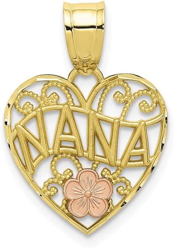 FJC Finejewelers 10k Two-tone Gold Nana Heart Charm in Saudi Arabia