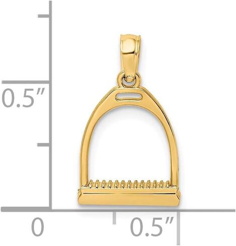 14K الذهب الأصفر 3D كبير ركاب الحصان قلادة البولندية العالية in Saudi Arabia