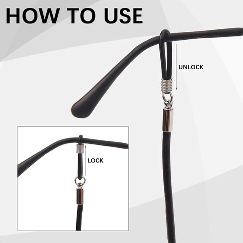 Cowhide Eye Glasses Holder Around Neck Strap Universal Glasses Lanyard String Genuine Leather Eyewear Retainer Cord Eyeglass Holder Chain for Men Women Sunglass(Black) in Saudi Arabia