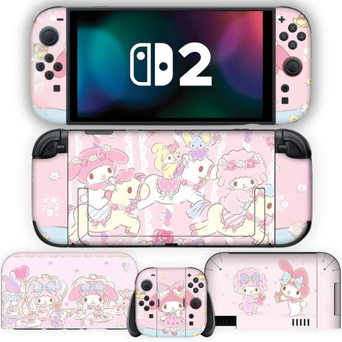 BelugaDesign Skulls Switch Skin | Gothic Black White Halloween Sticker Wrap Decal | Compatible with Nintendo Switch Standard Old in Kuwait