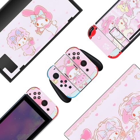 BelugaDesign Skulls Switch Skin | Gothic Black White Halloween Sticker Wrap Decal | Compatible with Nintendo Switch Standard Old in Kuwait