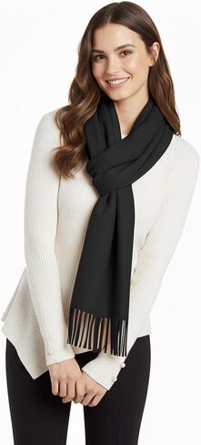 BFONS Winter Sarf for Womens, Fashion Long Shawls Wraps Pure Color, Cashmere Scarf Pashmina Shawls Wraps for Wedding Party in Saudi Arabia