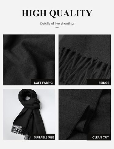 BFONS Winter Sarf for Womens, Fashion Long Shawls Wraps Pure Color, Cashmere Scarf Pashmina Shawls Wraps for Wedding Party in Saudi Arabia