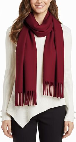 BFONS Winter Sarf for Womens, Fashion Long Shawls Wraps Pure Color, Cashmere Scarf Pashmina Shawls Wraps for Wedding Party in Saudi Arabia