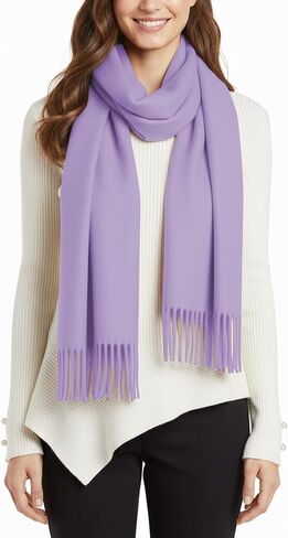 BFONS Winter Sarf for Womens, Fashion Long Shawls Wraps Pure Color, Cashmere Scarf Pashmina Shawls Wraps for Wedding Party in Saudi Arabia