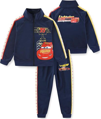 Disney Cars Lightning McQueen Boys Zip Up Jacket and Pants 2 Piece Set for Toddler and Big Kids in Saudi Arabia
