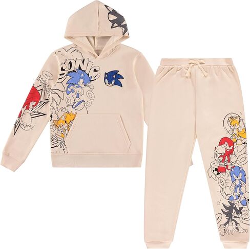 Sonic the Hedgehog Boys Graphic Hoodie و Jogger Pants Seals-Size-Sives 4-20 in Kuwait
