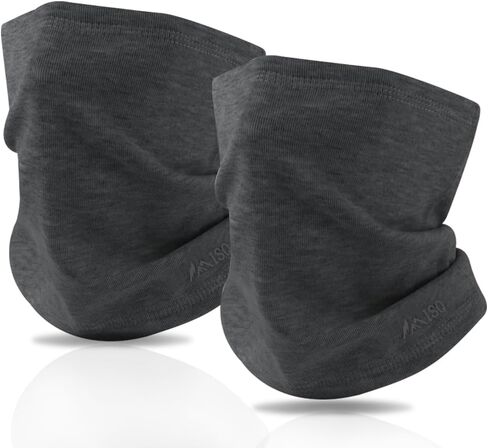 ISQ 2-Piece Winter Warm Neck Gaiter Set Soft Wool Neck Warmer Cold Weather Ski Mask Scarf for Men&Women in Saudi Arabia